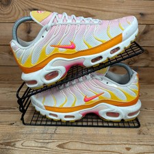 Nike Turnschuhe Damen Größe UK 5 Air Max Plus TN Weiß Orange Pink Sunrise Schuhe