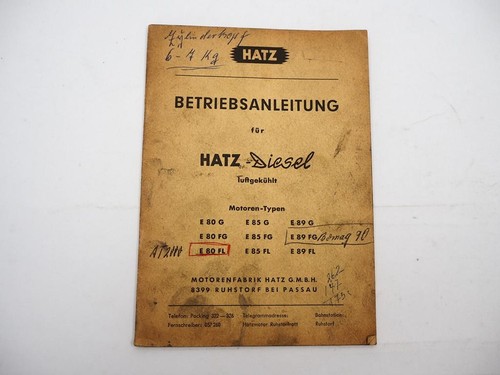 Original hatz 89 g fg - e, 85
