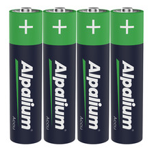 Akku Batterien AAA, 600 mAh, 4er Pack, Alpalium, sofort einsatzbereit