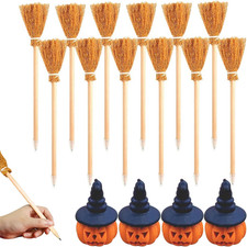 Hexen Party Set 16 Teile Besen Bleistifte Kürbis Radiergummi Halloween Geschenk