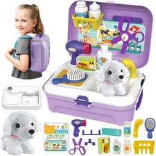 HERSITY Hunde Kinderspielzeug, Rollenspiel Rucksack Hundesalon Spielzeug Kinder