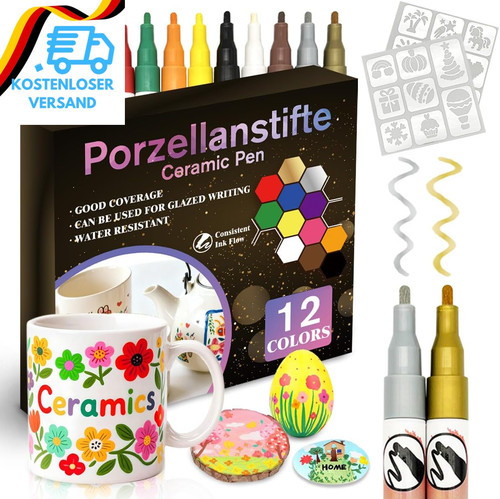 Farben keramik bemalen set - 12,