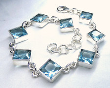 💎 Blautopas Armband 925