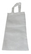 5 Zeitungstasche Zeitungsbeutel Tragetasche aus PP in weiß 20x40cm kurzer Henkel