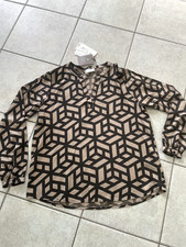 Damen Bluse gr 42 / Marke KAFFE /Neu mit Etikett / Schwarz -Kaki gemustert