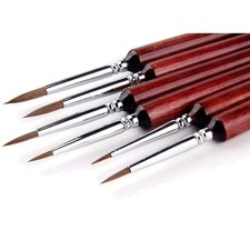 Wiesel Marderhaar Miniatur Pinsel Set für Malen nach Zahlen und Modellbau