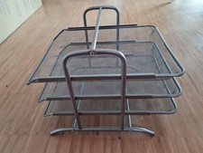 Ablage Organizer Schreibtisch Dokumente 3 Schubfächer in grau/silber IKEA