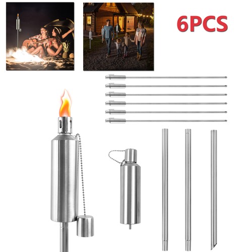 6er set gartenfackeln 115cm - set,