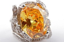 Citrin Kristall Ring 925