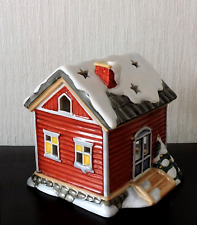 Goebel Schwedenhaus  "Nordisches Haus" in Rot mit Teelicht  - OVP