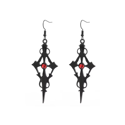Ohrringe gothic kreuz damen - ohrringe,