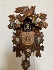 Kuckucksuhr 23cm R.1NEU mit 2 Melodien Edelweiss handbemalt vom Schwarzwald