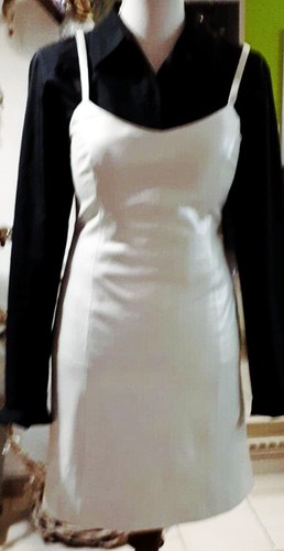 Lederkleid weiß marc cain - weiß, n3