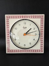 Mauthe Electric – Keramik Wanduhr – Vintage – Quartz-Umbau – 1970er