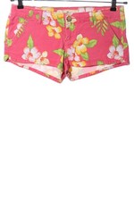 HOLLISTER Hot Pants Damen Kurze Hose Gr. DE 36 pink-blassgelb-grün Casual-Look