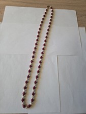 Perlenkette Nachlass Rot Weiß Retro Vintage Modeschmuck