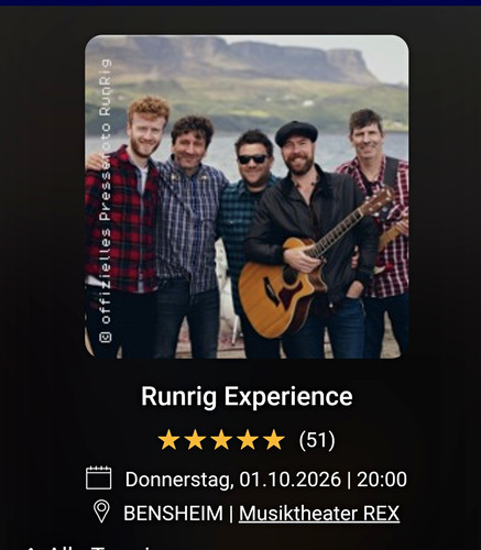 Runrig experience ticket - experience,