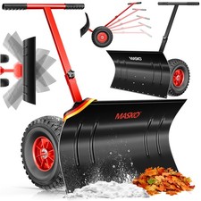 KESSER® Schneeschaufel auf Rädern höhenverstellbar - 5-Fach Höhenverstellbar