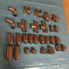 Konvolut Verchromt Messing Hahnverlängerung 1/2" Gewinde Verlängerungsstück 