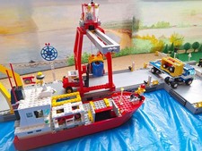 Lego Set 6542 Container-Hafen mit Frachtschiff und Lotsenboot