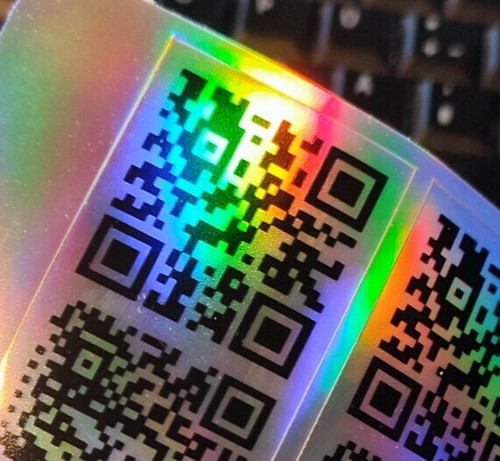 Code hologrammaufkleber - qr-code,
