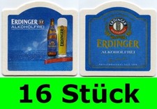 16 Stück Bierdeckel Erdinger Alkoholfrei Weissbräu Erding Party Bar Theke Tresen