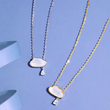 Halskette Wolke Sterling Silber 925 Perlmutt Collier Damenkette