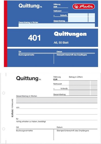 Herlitz quittungsblock 401 - herlitz,