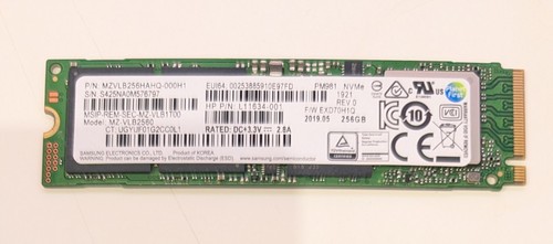 Samsung pm981 256gb nvme ssd - 256gb,