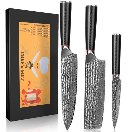 Stk damastmesser set - 3,