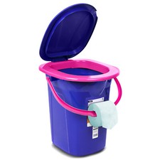 Camping Eimer Toilette WC Outdoor Universal Garten Angeln Reise Blau Pink 19L