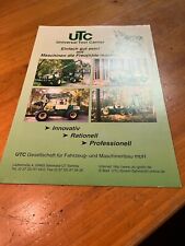 Prospekt UTC Forstbetrieb Brochüre Traktor Schlepper O