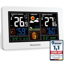 Wetterstation Funk, Außensensor, Wettervorhersage, Digital, Temperatur, Uhr