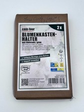 com-four® 2x Blumenkastenhalter Balkon Geländer Metall Grau Verstellbar | 2 Stüc