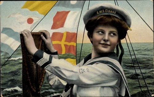 Frau matrosenuniform - ak,