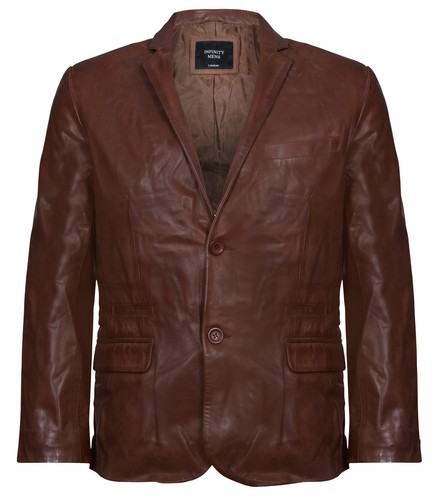 Herren braunes echtleder - braunes,