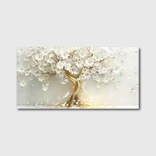 White Peace Life Tree Wandbild