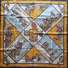 Hermès Tuch Seide 90cm  Voyages en Russie 1984,Loic Dubigeon