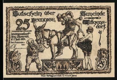 Notgeld wittgensdorf 1921 25 - notgeld, 1921,
