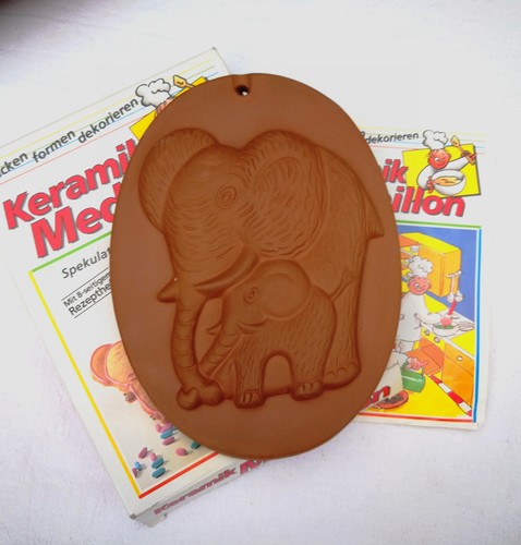 Keramik medaillon elefanten - keramik,