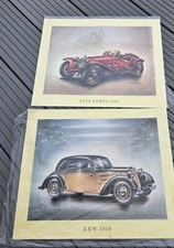 ARAL Oldtimer Kunstdrucke / Sammelbilder 70ziger Jahre - 4 Stück