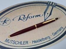 Reform Kugelschreiber bordeaux-gold Großraummine Mutschler Heidelberg 70er