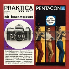 2 x DDR Prospekt Kamera VEB PENTACON DRESDEN 1965 PRAKTICA TTLAT NOVA ( F20221