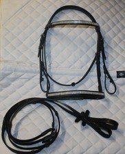 Strass leder ponytrense - strass,