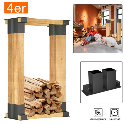 Holzstapelhalter - 4x,