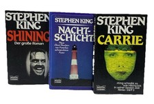 Stephen King Bücher Konvolut 3 Stück - Carrie, Nachtschicht, Shining Vintage