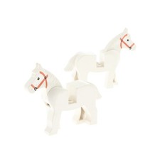 2x Lego Animal Horse White