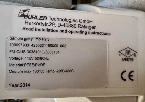 Bühler sample gas - bühler, pump