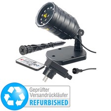 Lunartec Laser-Projektor Garten: Laser-Projektor mit 12 LEDs, Versandrückläufer