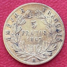 5 Francs 1867 BB ss  Napoleon